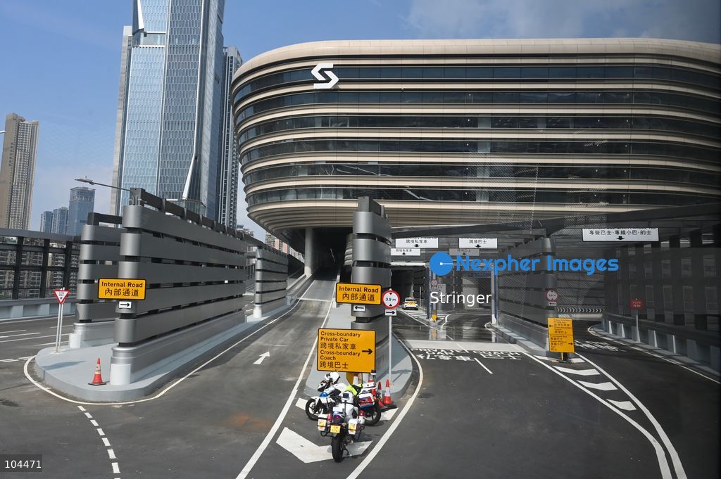 A general view showing Huanggang Port building on October 12, 2026 in Shenzhen, China. Huanggang Port officially opened for operation today. (Photo by Stringer/Nexpher Images)