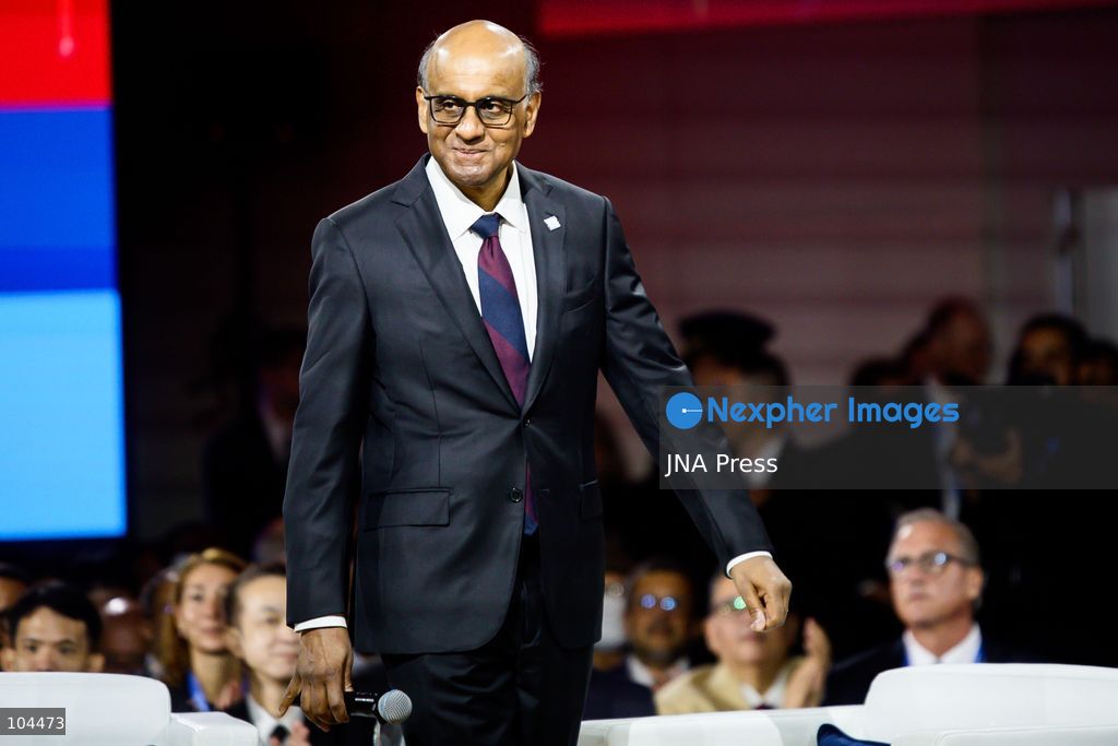 BANGKOK, THAILAND, OCTOBER 12, 2026: Singapore President, Tharman Shanmugaratnam takes part in “Small AI: More and Better Jobs” during the 2026 Annual Meetings of the International Monetary Fund and the World Bank Group in Bangkok. The session explores how affordable and accessible artificial intelligence can improve productivity and create jobs. Photo by Watsawat Koktabtim / JNA Press. (Photo by Watsawat "James" Koktabtim/JNA Press via Nexpher Images)
