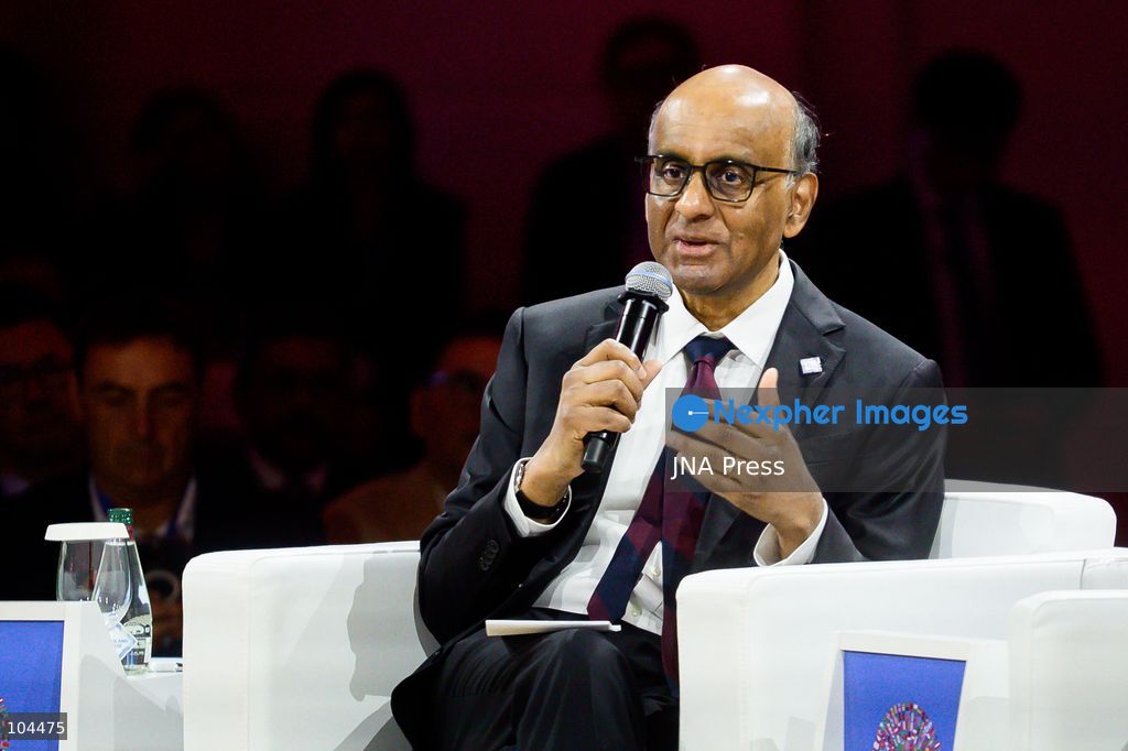 BANGKOK, THAILAND, OCTOBER 12, 2026: Singapore President, Tharman Shanmugaratnam takes part in “Small AI: More and Better Jobs” during the 2026 Annual Meetings of the International Monetary Fund and the World Bank Group in Bangkok. The session explores how affordable and accessible artificial intelligence can improve productivity and create jobs. Photo by Watsawat Koktabtim / JNA Press. (Photo by Watsawat "James" Koktabtim/JNA Press via Nexpher Images)