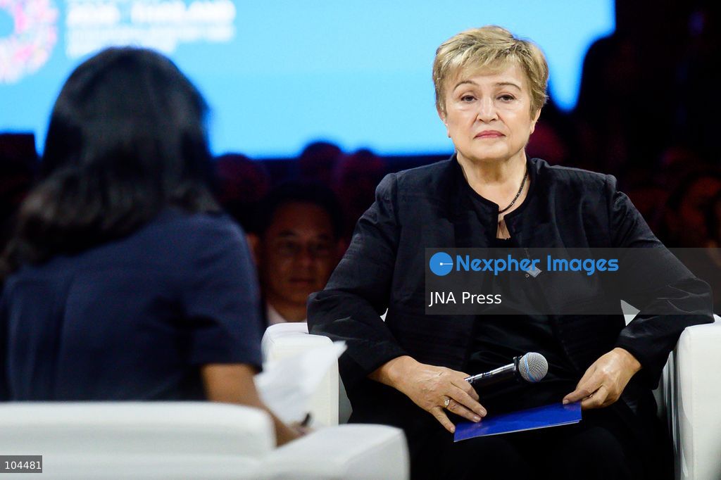 BANGKOK, THAILAND, OCTOBER 12, 2026: International Monetary Fund Managing Director, Kristalina Georgieva takes part in “Small AI: More and Better Jobs” during the 2026 Annual Meetings of the International Monetary Fund and the World Bank Group in Bangkok. The session explores how affordable and accessible artificial intelligence can improve productivity and create jobs. Photo by Watsawat Koktabtim / JNA Press. (Photo by Watsawat "James" Koktabtim/JNA Press via Nexpher Images)