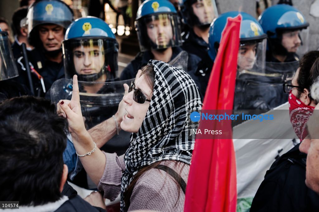TURIN, ITALY, OCTOBER 10, 2026: Protesters push against a police line blocking them from gathering in Piazza Castello, Turin, to kick off the regional demonstration in support of Palestine. Photo by Luca Prestia / JNA Press (Photo by Luca Prestia/JNA Press via Nexpher Images)