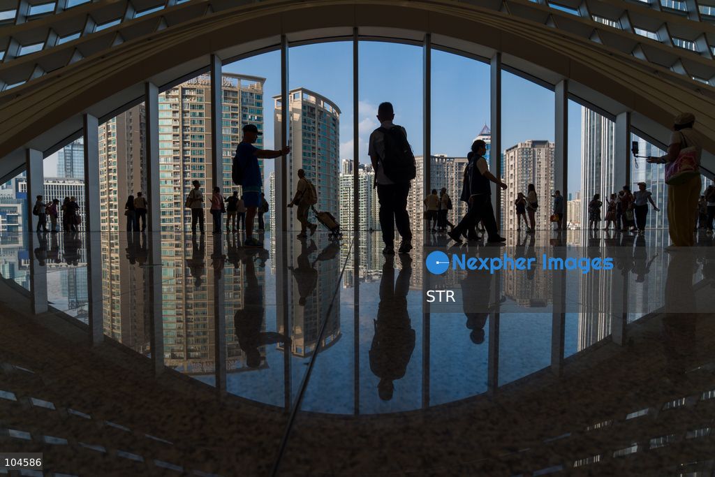A large viewing area inside Huanggang Port on October 12, 2026 in Shenzhen, China. (Photo by STR/Nexpher Images)