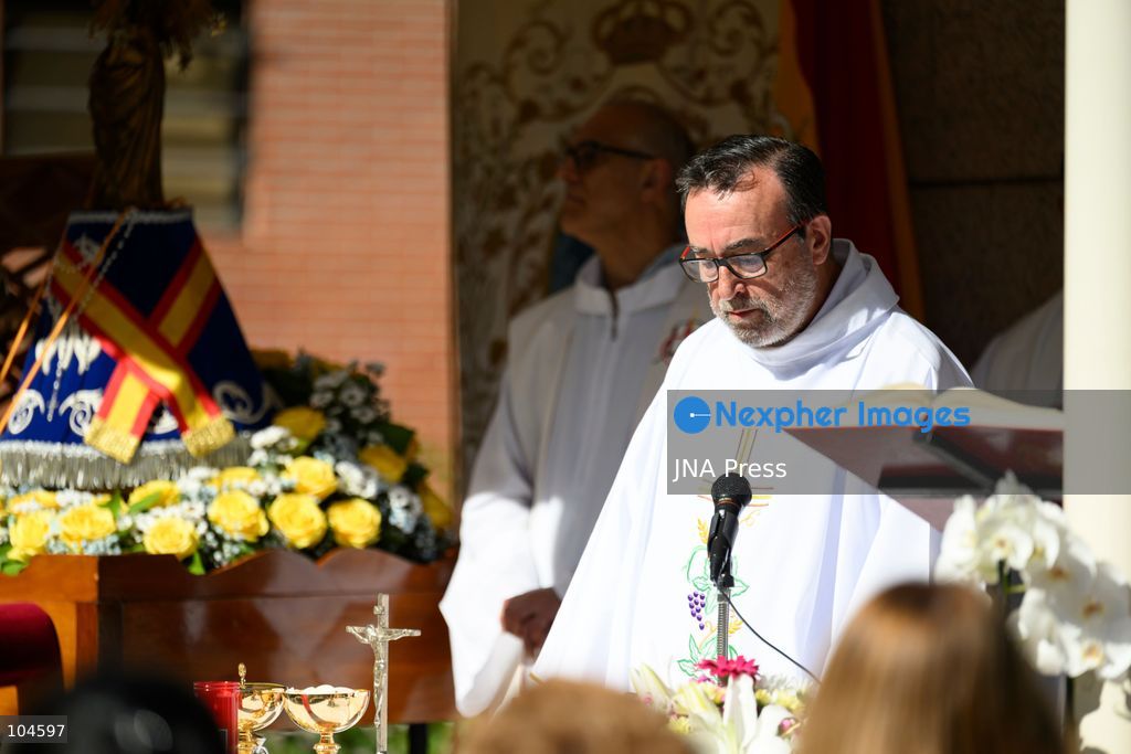 ALCOBENDAS, MADRID, SPAIN, OCTOBER 12, 2026: Worshippers attend Mass at the Hermitage of Nuestra Señora del Pilar. October 12 marks the Feast of the Virgen del Pilar and is also Spain’s National Day, known as Día de la Hispanidad. Photo by Tomas Calle / JNA Press (Photo by Tomas Calle/JNA Press via Nexpher Images)