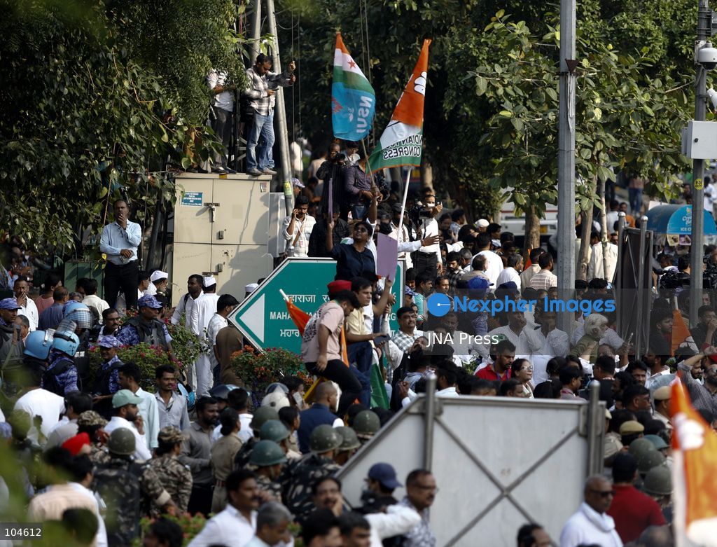 NEW DELHI, INDIA, OCTOBER 12, 2026: Congress leader Rahul Gandhi takes part in a protest march from Barakhamba Road towards the Supreme Court in New Delhi, demanding the resignation of India's Chief Election Commissioner Gyanesh Kumar over alleged irregularities in the Special Intensive Revision (SIR) of electoral rolls. The Election Commission denies wrongdoing. Photo by Vishal Kapoor / JNA Press. (Photo by Vishal Kapoor/JNA Press via Nexpher Images)