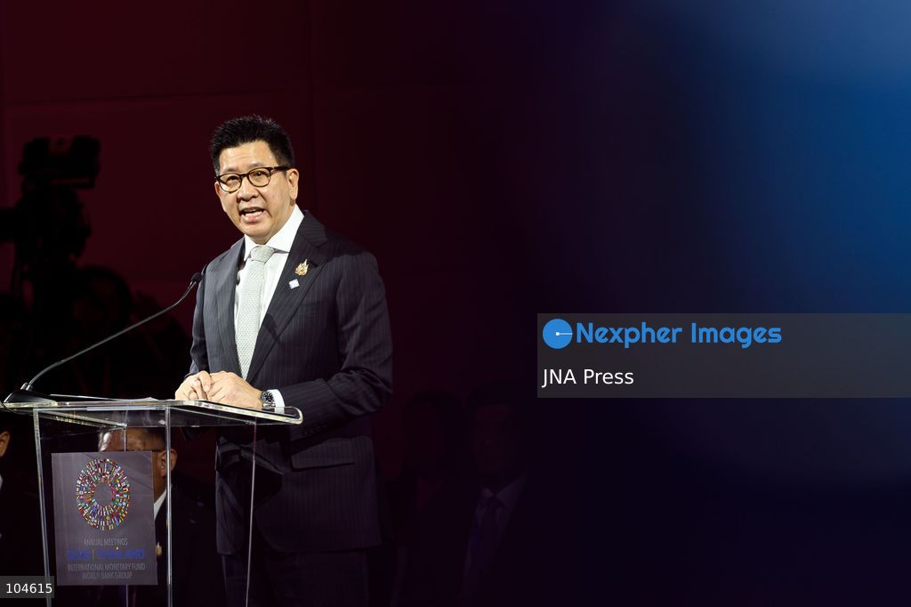 BANGKOK, THAILAND - OCTOBER 12, 2026: Thailand's Deputy Prime Minister and Minister of Finance, Ekniti Nitithanprapas speaks during “Small AI: More and Better Jobs” during the 2026 Annual Meetings of the International Monetary Fund and the World Bank Group in Bangkok. The session explores how affordable and accessible artificial intelligence can improve productivity and create jobs. Photo by Watsawat Koktabtim / JNA Press. (Photo by Watsawat "James" Koktabtim/JNA Press via Nexpher Images)