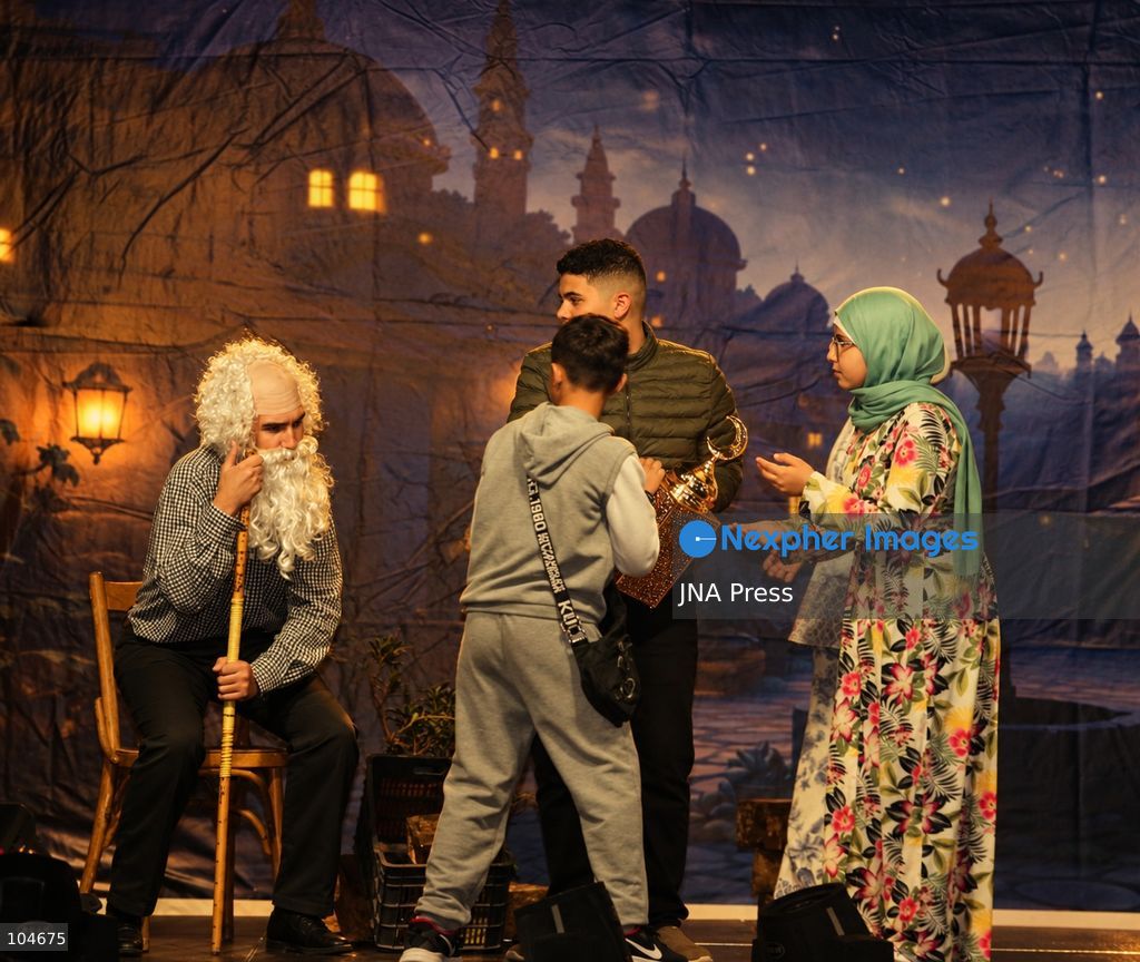 NABATIEH, LEBANON, OCTOBER 11, 2026: A theatrical performance titled "The Key to Nabatieh" takes place as part of an olive exhibition in Nabatieh, southern Lebanon. Photo by Razan Kdouh / JNA Press. (Photo by razan kdouh/JNA Press via Nexpher Images)