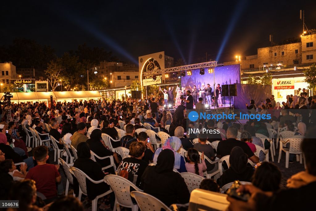 NABATIEH, LEBANON, OCTOBER 11, 2026: A theatrical performance titled "The Key to Nabatieh" takes place as part of an olive exhibition in Nabatieh, southern Lebanon. Photo by Razan Kdouh / JNA Press. (Photo by razan kdouh/JNA Press via Nexpher Images)
