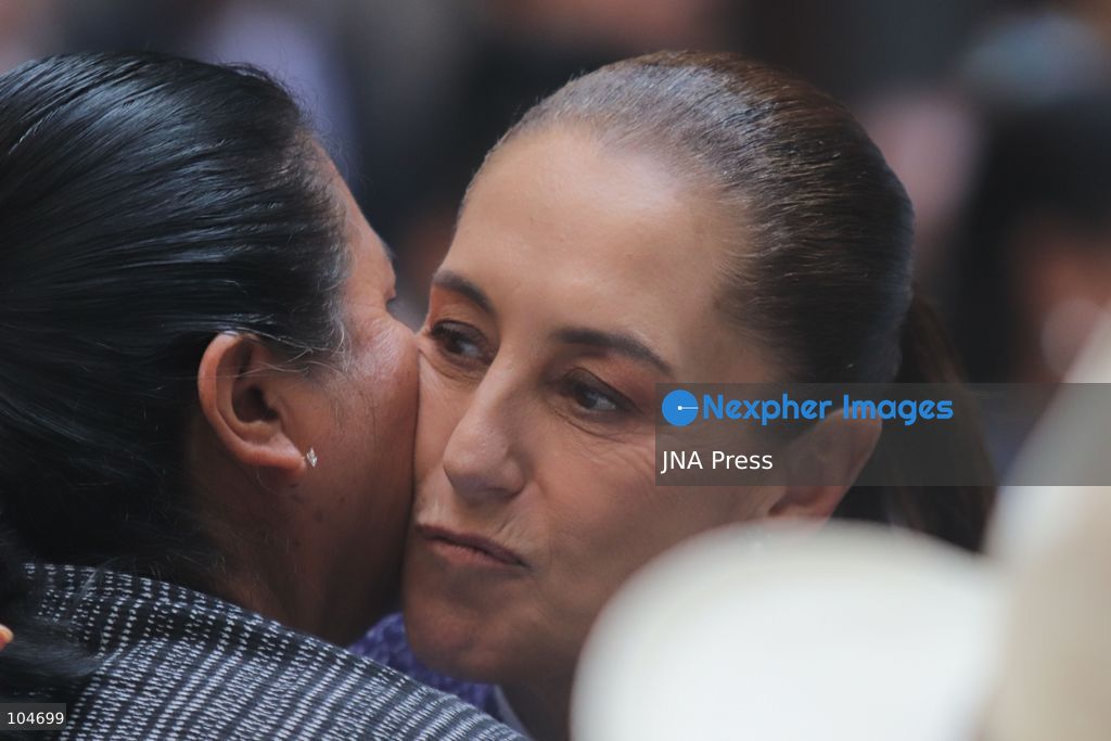 MEXICO CITY, MEXICO, OCTOBER 12, 2026: Mexican President Claudia Sheinbaum meets representatives of Indigenous and Afro-Mexican peoples and communities at the National Palace in Mexico City during commemorations marking October 12. The event includes discussions on their rights and a consultation on proposed legislation concerning Indigenous and Afro-Mexican peoples. Photo by Carlos Santiago / JNA Press. (Photo by Carlos Santiago/JNA Press via Nexpher Images)