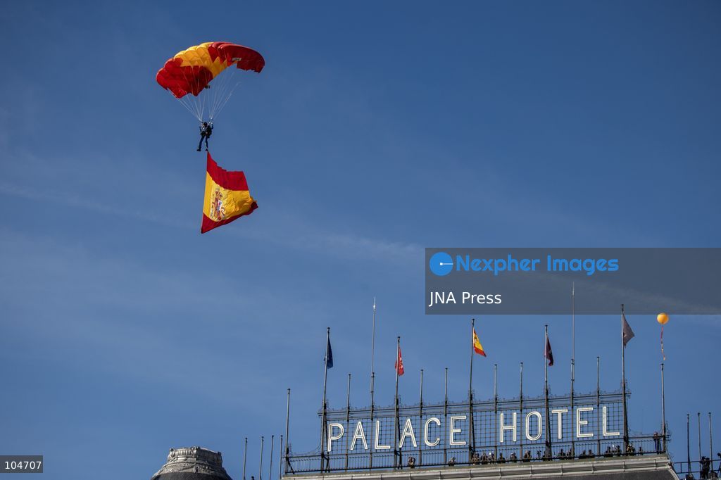 MADRID, SPAIN, OCTOBER 12, 2026: Spain's King Felipe VI and Queen Letizia preside over National Day celebrations in Madrid. Prime Minister Pedro Sanchez, government ministers and other national, regional and local officials attend the commemorative events. Photo by C. Carvajal / JNA Press. (Photo by C. Carvajal/JNA Press via Nexpher Images)