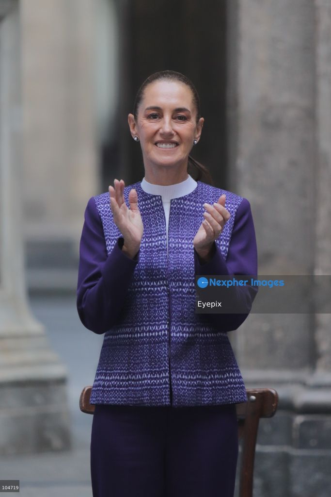 Mexican President Claudia Sheinbaum attends the "Dialogue with Indigenous and Afro-Mexican Peoples" to mark the Day of the Pluricultural Nation. Sheinbaum met with community leaders to discuss new legislative reforms recognizing indigenous towns as subjects of public at National Palace. on October 12, 2026 in Mexico City, Mexico. (Photo by Carlos Santiago/ Eyepix Group) (Photo by Carlos Santiago/ Eyepix Group/Eyepix via Nexpher Images)