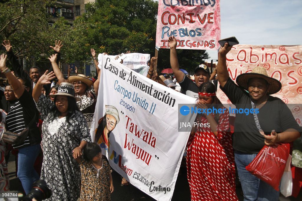MARACAIBO, ZULIA, VENEZUELA, OCTOBER 12, 2026: Members of Indigenous communities take part in a march in Maracaibo to mark Indigenous Resistance Day. The gathering celebrates Indigenous cultural heritage and identity. Photo by Humberto Matheus / JNA Press. (Photo by Humberto Matheus/JNA Press via Nexpher Images)