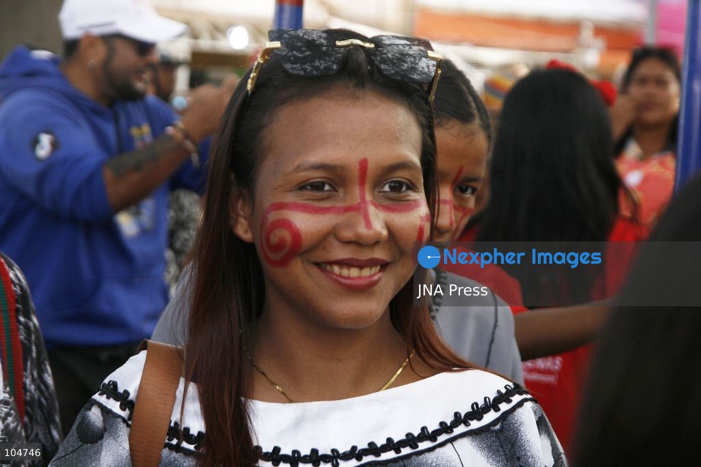 MARACAIBO, ZULIA, VENEZUELA, OCTOBER 12, 2026: Members of Indigenous communities take part in a march in Maracaibo to mark Indigenous Resistance Day. The gathering celebrates Indigenous cultural heritage and identity. Photo by Humberto Matheus / JNA Press. (Photo by Humberto Matheus/JNA Press via Nexpher Images)