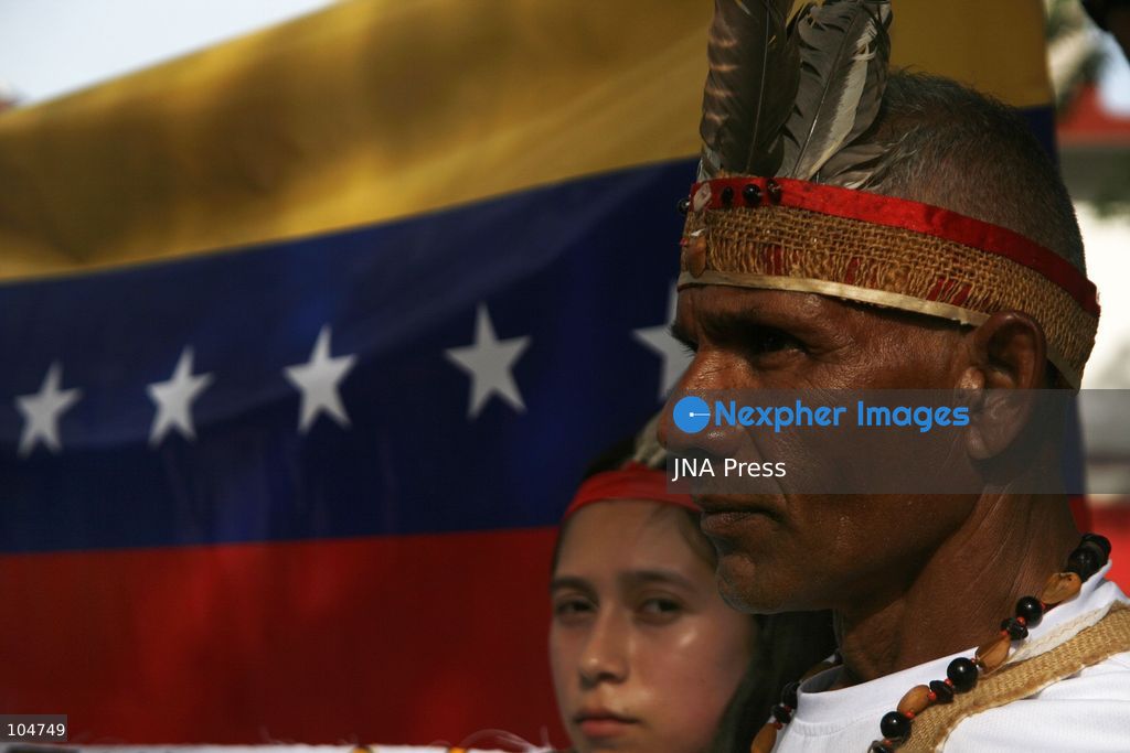 MARACAIBO, ZULIA, VENEZUELA, OCTOBER 12, 2026: Members of Indigenous communities take part in a march in Maracaibo to mark Indigenous Resistance Day. The gathering celebrates Indigenous cultural heritage and identity. Photo by Humberto Matheus / JNA Press. (Photo by Humberto Matheus/JNA Press via Nexpher Images)