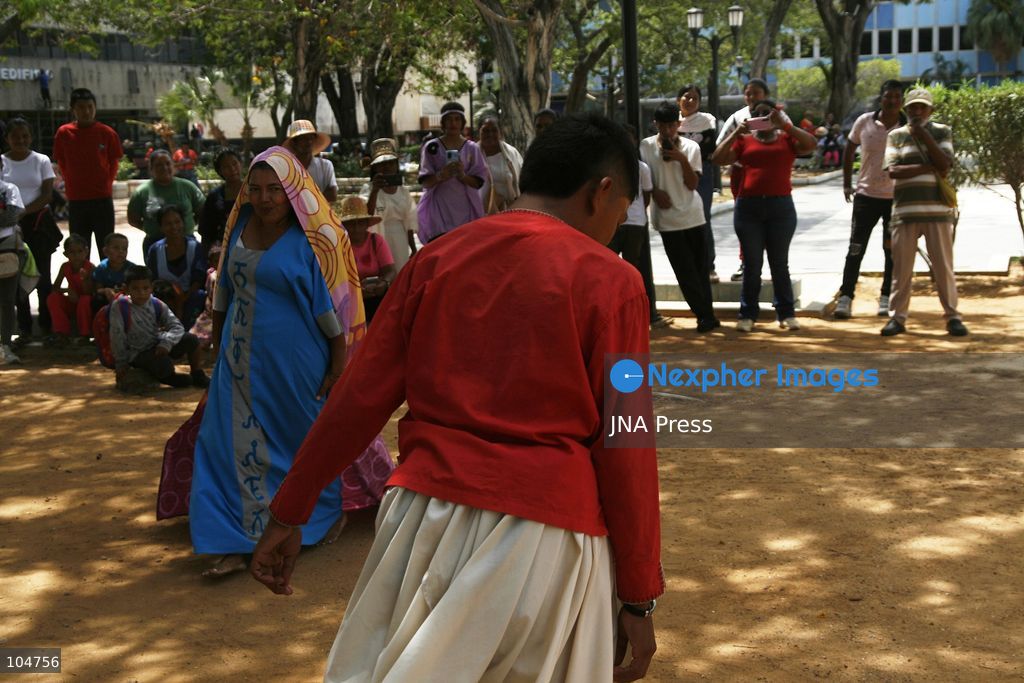 MARACAIBO, ZULIA, VENEZUELA, OCTOBER 12, 2026: Members of Indigenous communities take part in a march in Maracaibo to mark Indigenous Resistance Day. The gathering celebrates Indigenous cultural heritage and identity. Photo by Humberto Matheus / JNA Press. (Photo by Humberto Matheus/JNA Press via Nexpher Images)