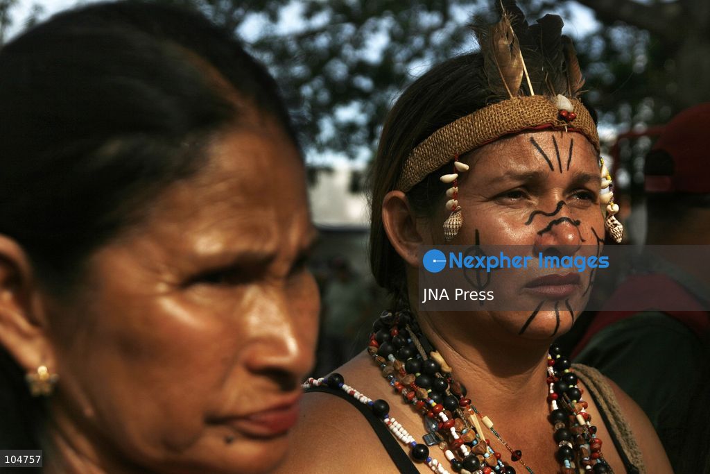 MARACAIBO, ZULIA, VENEZUELA, OCTOBER 12, 2026: Members of Indigenous communities take part in a march in Maracaibo to mark Indigenous Resistance Day. The gathering celebrates Indigenous cultural heritage and identity. Photo by Humberto Matheus / JNA Press. (Photo by Humberto Matheus/JNA Press via Nexpher Images)