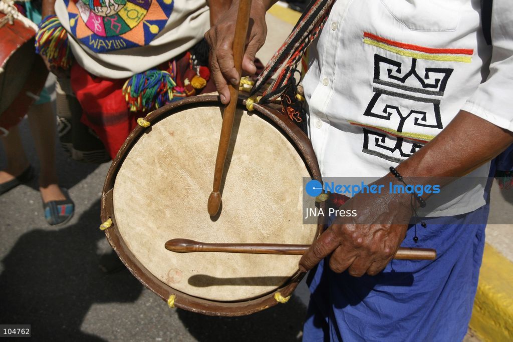 MARACAIBO, ZULIA, VENEZUELA, OCTOBER 12, 2026: Members of Indigenous communities take part in a march in Maracaibo to mark Indigenous Resistance Day. The gathering celebrates Indigenous cultural heritage and identity. Photo by Humberto Matheus / JNA Press. (Photo by Humberto Matheus/JNA Press via Nexpher Images)