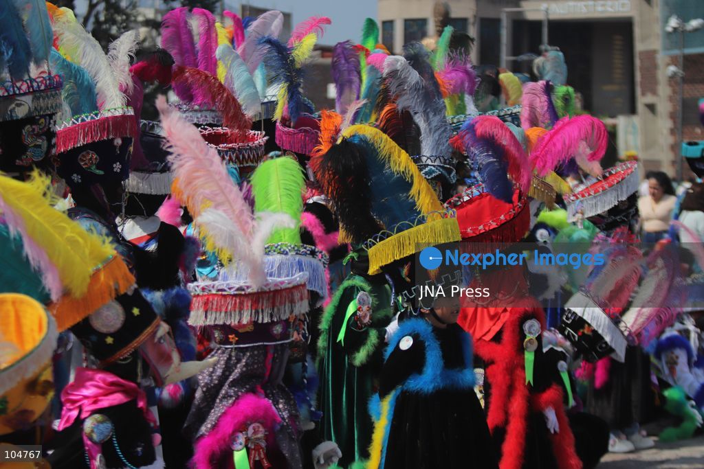 MEXICO CITY, MEXICO, OCTOBER 12, 2026: Children and adults take part in a pilgrimage from Xochimilco to the Basilica of Guadalupe in Mexico City, accompanied by traditional chinelo dancers. Photo by Carlos Santiago / JNA Press. (Photo by Carlos Santiago/JNA Press via Nexpher Images)