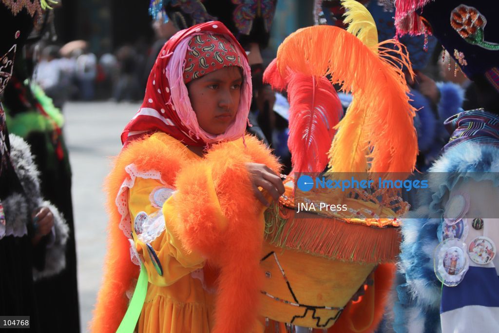 MEXICO CITY, MEXICO, OCTOBER 12, 2026: Children and adults take part in a pilgrimage from Xochimilco to the Basilica of Guadalupe in Mexico City, accompanied by traditional chinelo dancers. Photo by Carlos Santiago / JNA Press. (Photo by Carlos Santiago/JNA Press via Nexpher Images)