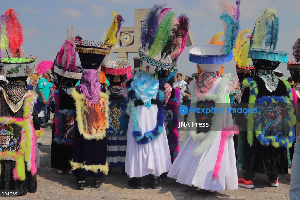 MEXICO CITY, MEXICO, OCTOBER 12, 2026: Children and adults take part in a pilgrimage from Xochimilco to the Basilica of Guadalupe in Mexico City, accompanied by traditional chinelo dancers. Photo by Carlos Santiago / JNA Press. (Photo by Carlos Santiago/JNA Press via Nexpher Images)