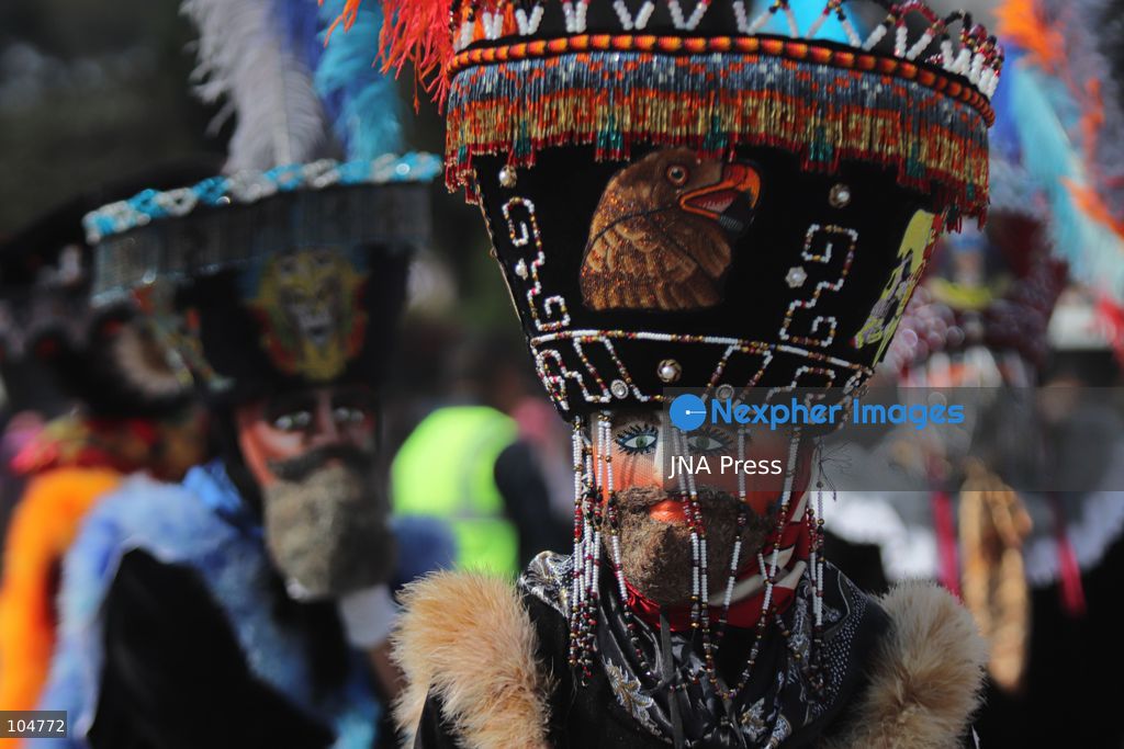 MEXICO CITY, MEXICO, OCTOBER 12, 2026: Children and adults take part in a pilgrimage from Xochimilco to the Basilica of Guadalupe in Mexico City, accompanied by traditional chinelo dancers. Photo by Carlos Santiago / JNA Press. (Photo by Carlos Santiago/JNA Press via Nexpher Images)