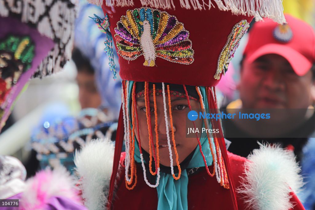 MEXICO CITY, MEXICO, OCTOBER 12, 2026: Children and adults take part in a pilgrimage from Xochimilco to the Basilica of Guadalupe in Mexico City, accompanied by traditional chinelo dancers. Photo by Carlos Santiago / JNA Press. (Photo by Carlos Santiago/JNA Press via Nexpher Images)