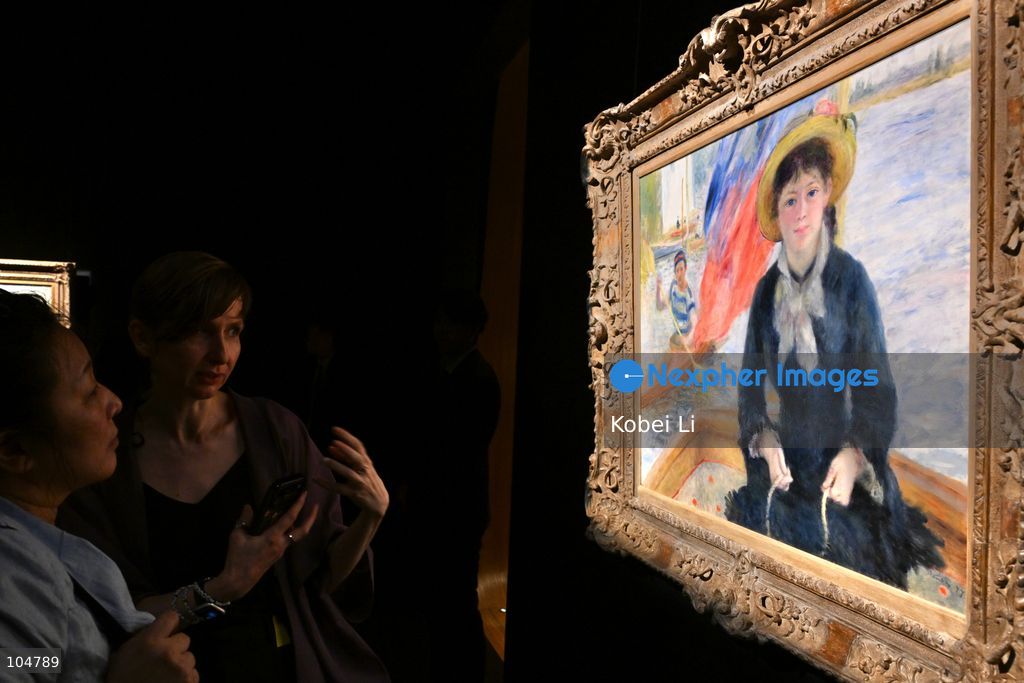 En Canot (Jeune fille à la barque), an artwork of Pierre-Auguste Renoir display at Sotheby's Maison on October 13, 2026 in Hong Kong. (Photo by Kobei Li/Nexpher Images)