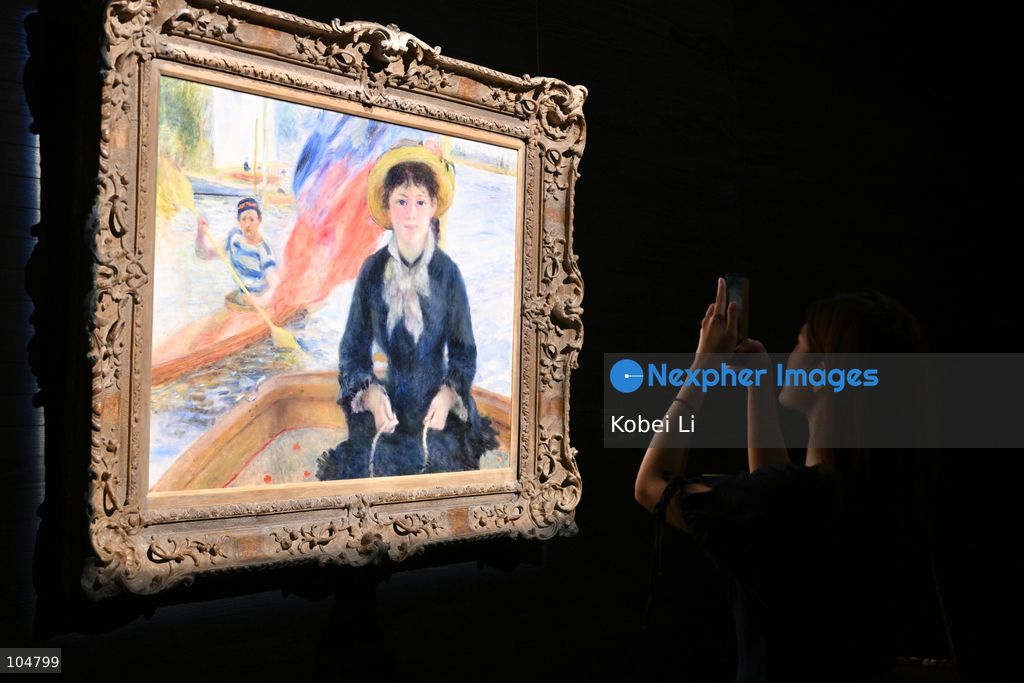 En Canot (Jeune fille à la barque), an artwork of Pierre-Auguste Renoir display at Sotheby's Maison on October 13, 2026 in Hong Kong. (Photo by Kobei Li/Nexpher Images)