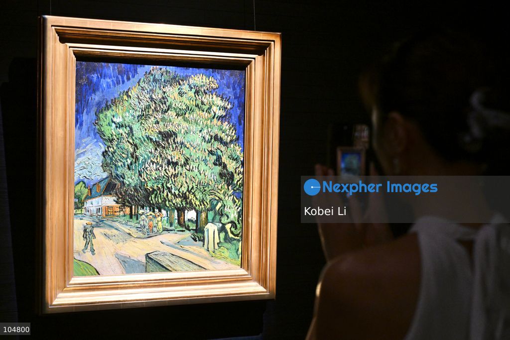 Châtaigniers en fleurs, an artwork of Vincent van Gogh display at Sotheby's Maison on October 13, 2026 in Hong Kong. (Photo by Kobei Li/Nexpher Images)