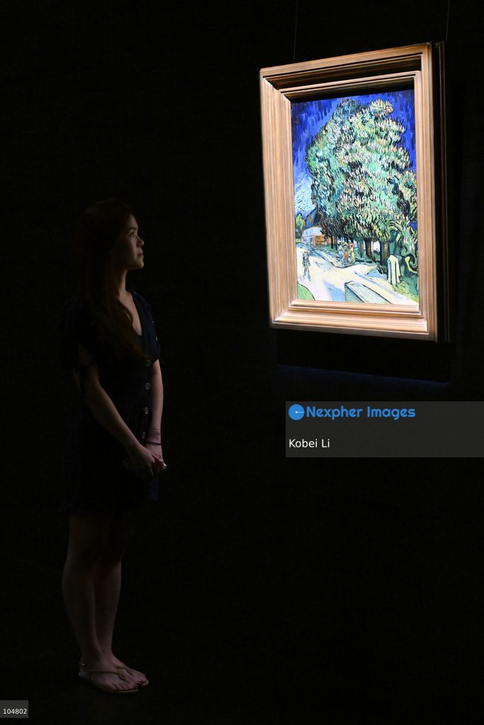 Châtaigniers en fleurs, an artwork of Vincent van Gogh display at Sotheby's Maison on October 13, 2026 in Hong Kong. (Photo by Kobei Li/Nexpher Images)