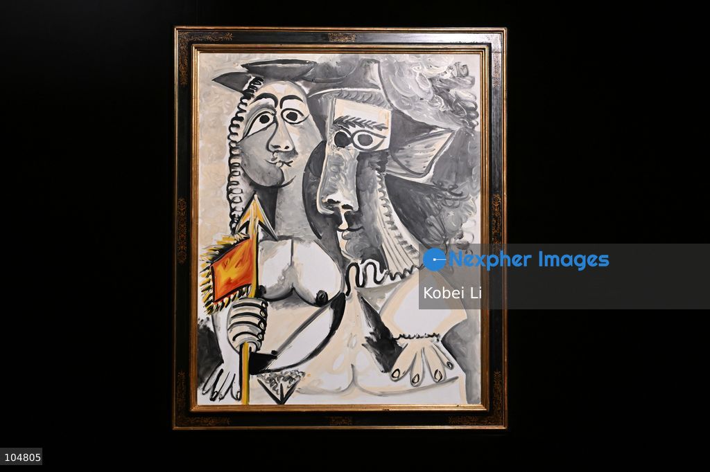 Femme nue et homme au fanion, an artwork of Pablo Picasso display at Sotheby's Maison on October 13, 2026 in Hong Kong. (Photo by Kobei Li/Nexpher Images)