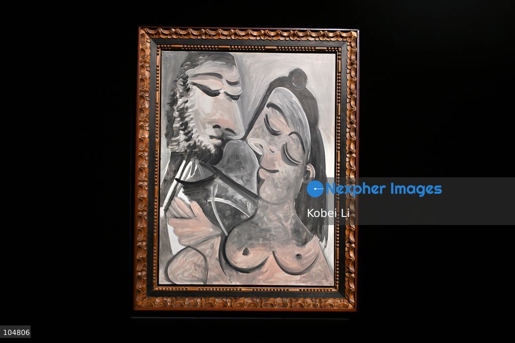 Couple, an artwork of Pablo Picasso display at Sotheby's Maison on October 13, 2026 in Hong Kong. (Photo by Kobei Li/Nexpher Images)