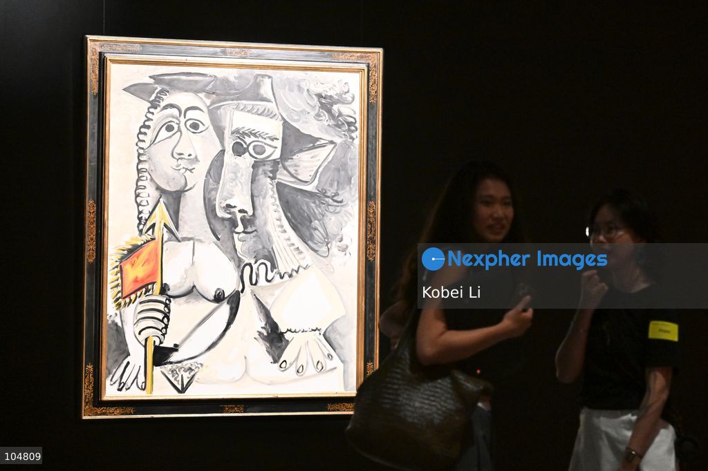 Femme nue et homme au fanion, an artwork of Pablo Picasso display at Sotheby's Maison on October 13, 2026 in Hong Kong. (Photo by Kobei Li/Nexpher Images)