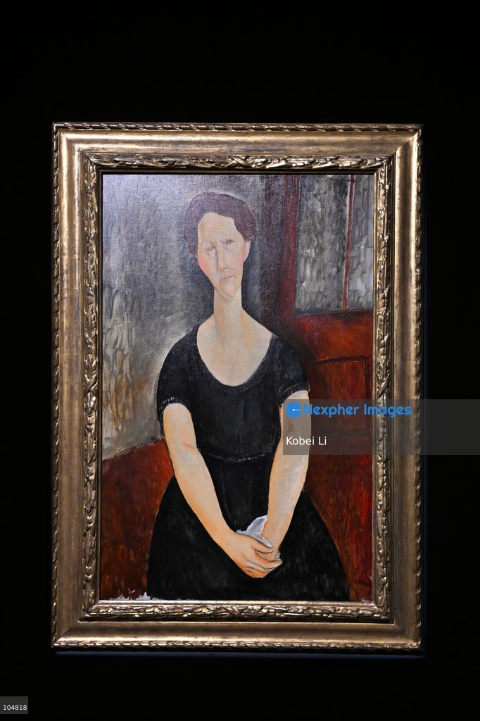 Portrait of Madame A. Eyraud-Vaillant, an artwork of Amedeo Modigliani display at Sotheby's Maison on October 13, 2026 in Hong Kong. (Photo by Kobei Li/Nexpher Images)