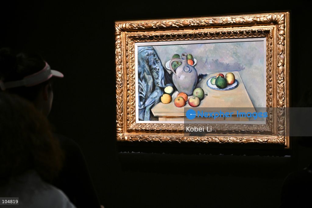 Pichet et fruits sur une table oil on paper laid down on panel, an artwork of Paul Cézanne display at Sotheby's Maison on October 13, 2026 in Hong Kong. (Photo by Kobei Li/Nexpher Images)