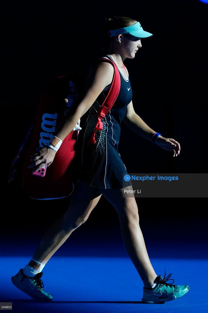 Mirra Andreeva enters the court prior against Qinwen Zheng of China during their women's singles final match on day eleven of China Open at the National Tennis Center on October 11, 2026 in Beijing, China. (Photo by Peter Li/Nexpher Images)