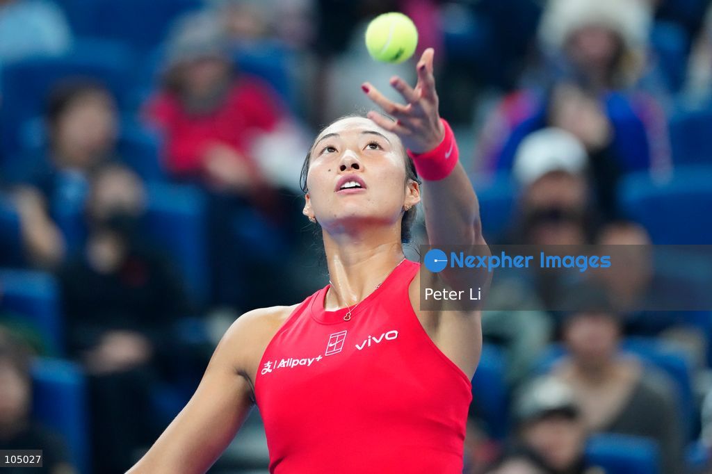 Zheng Qinwen of China in action against Mirra Andreeva of the Russia during their Womens Singles final match at the China Open tennis tournament in Beijing, China, 11 October 2026. (Photo by Peter Li/Nexpher Images)