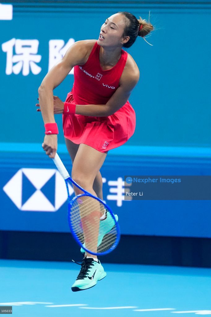 Zheng Qinwen of China celebrates winning against Mirra Andreeva of the Russia during their Womens Singles final match at the China Open tennis tournament in Beijing, China, 11 October 2026. (Photo by Peter Li/Nexpher Images)