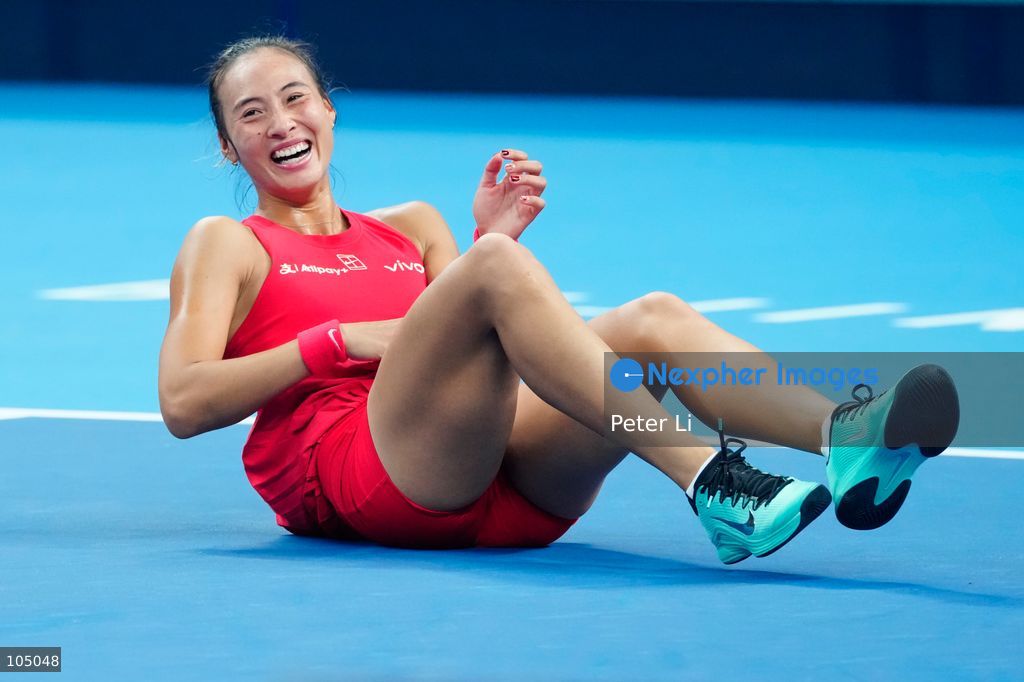 Zheng Qinwen of China celebrates winning against Mirra Andreeva of the Russia during their Womens Singles final match at the China Open tennis tournament in Beijing, China, 11 October 2026. (Photo by Peter Li/Nexpher Images)