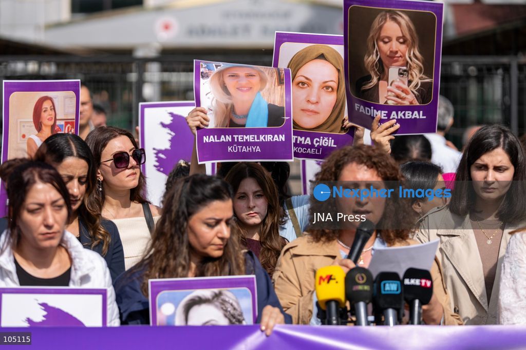 DIYARBAKIR, TURKEY, OCTOBER 13, 2026: The ‘Women, Justice, and Memory Vigil’, launched in Diyarbakır by the Diyarbakır Network for Combating Violence in response to the killings of women, is now in its second week. During the vigil in front of the Diyarbakır Courthouse, participants displayed a banner reading ‘Women are keeping a vigil for justice and memory’, carried photographs of women who had been killed and read out their stories. Photo by Ardıl Batmaz / JNA Press (Photo by Ardıl Batmaz/JNA Press via Nexpher Images)