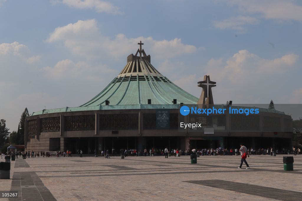 A general view of the Basilica of Our Lady of Guadalupe during the commemoration of the 50th anniversary of the dedication and opening of the New Basilica on October 12, 2026 in Mexico City, Mexico. The modern circular sanctuary, designed by architect Pedro Ramírez Vázquez, was inaugurated on October 12, 1976, to safely house the sacred cloak of the Virgin of Guadalupe. (Photo by Carlos Santiago/ Eyepix Group) (Photo by Carlos Santiago/ Eyepix Group/Eyepix via Nexpher Images)