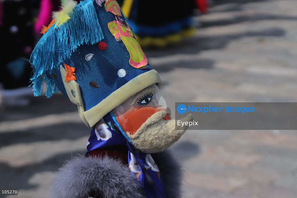 A Pilgrim wearing an elaborate, colorful Chinelo costume stands in the courtyard of the Basilica of Our Lady of Guadalupe during a religious pilgrimage . Faithful from across the country gathered at the national shrine to mark the 50th anniversary of the dedication and opening of the New Basilica, which was inaugurated. on October 12, 2026 in Mexico City, Mexico. (Photo by Carlos Santiago/ Eyepix Group) (Photo by Carlos Santiago/ Eyepix Group/Eyepix via Nexpher Images)