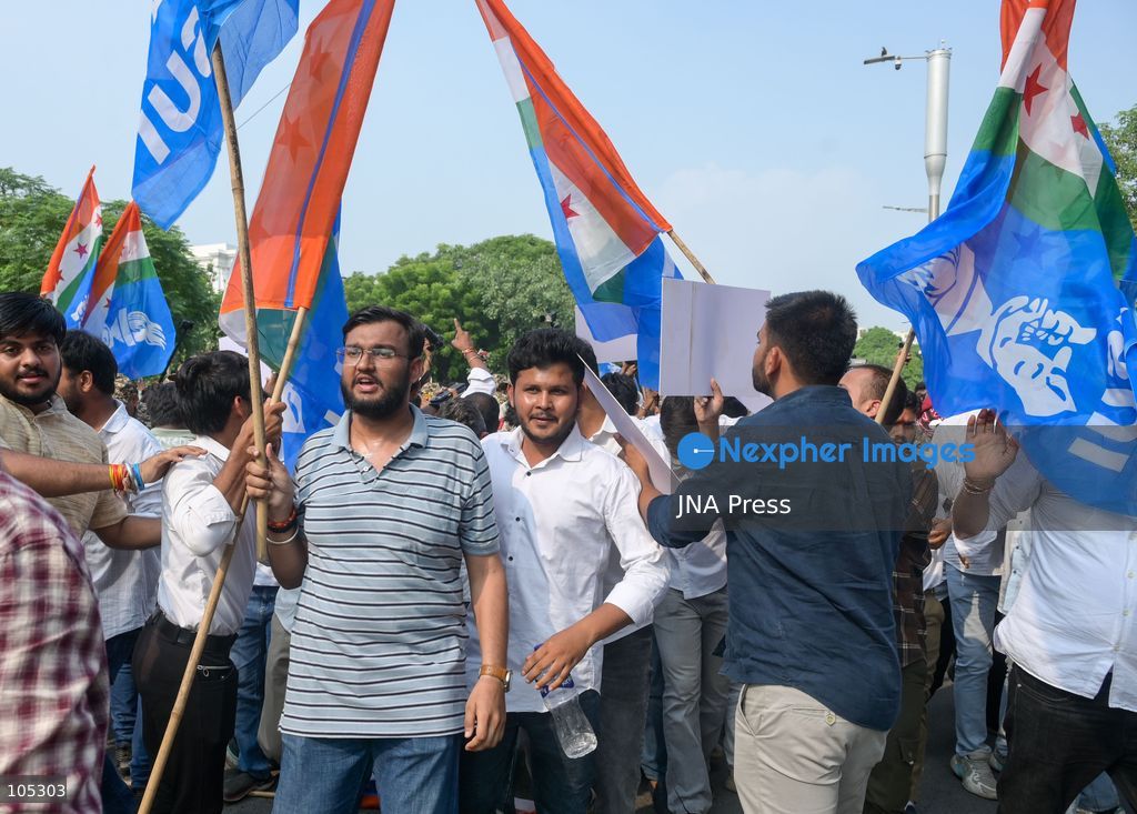 NEW DELHI, INDIA, OCTOBER 12, 2026: Congress leaders Rahul Gandhi and Priyanka Gandhi Vadra take part in a protest march from Barakhamba Road towards the Supreme Court in New Delhi, demanding the resignation of Chief Election Commissioner Gyanesh Kumar over alleged irregularities in the Special Intensive Revision (SIR) of electoral rolls. The Election Commission denies wrongdoing. Photo by Vishal Kapoor / JNA Press. (Photo by Vishal Kapoor/JNA Press via Nexpher Images)