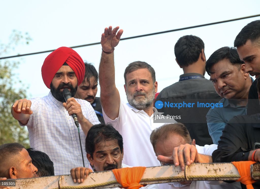 NEW DELHI, INDIA, OCTOBER 12, 2026: Congress leaders Rahul Gandhi and Priyanka Gandhi Vadra take part in a protest march from Barakhamba Road towards the Supreme Court in New Delhi, demanding the resignation of Chief Election Commissioner Gyanesh Kumar over alleged irregularities in the Special Intensive Revision (SIR) of electoral rolls. The Election Commission denies wrongdoing. Photo by Vishal Kapoor / JNA Press. (Photo by Vishal Kapoor/JNA Press via Nexpher Images)