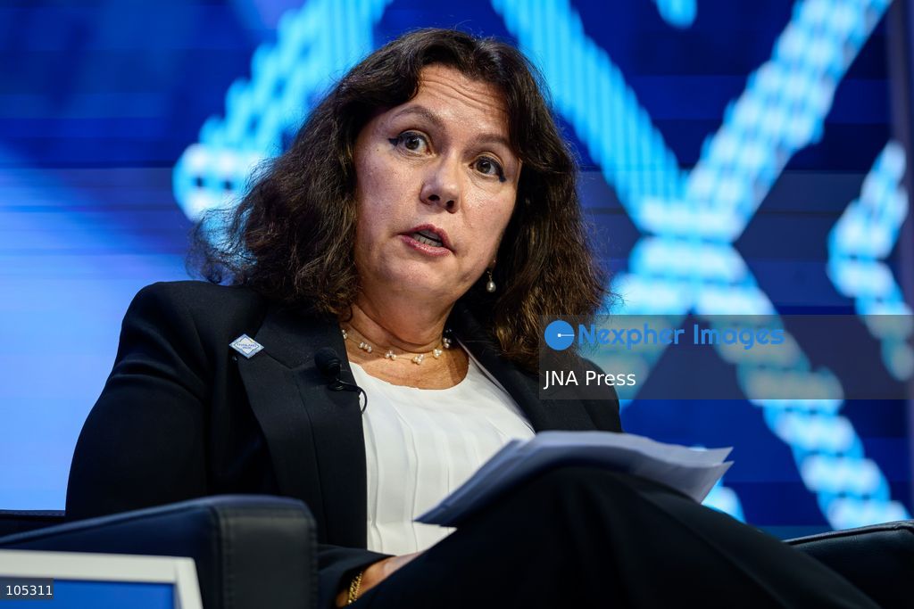 BANGKOK, THAILAND - OCTOBER 13, 2026: IMF Monetary and Capital Markets Department Deputy Director Michaela Erbenova speaks in “Mitigating Sovereign Risks in Market-Access Countries” during the 2026 Annual Meetings of the International Monetary Fund (IMF) and the World Bank Group in Bangkok. The discussion focuses on managing sovereign risks and strengthening public debt management in countries with access to international capital markets. Photo by Watsawat Koktabtim / JNA Press. (Photo by Watsawat "James" Koktabtim/JNA Press via Nexpher Images)