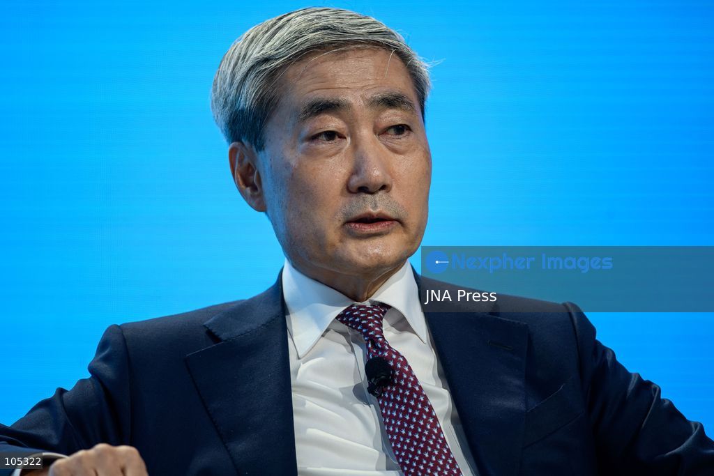 BANGKOK, THAILAND - OCTOBER 13, 2026: Bank of Korea Governor Hyun-Song Shin speaks during “Governor Talks: Korea's Monetary Policy Challenges in the Context of the Combination of the AI Upcycle and Conflict in the Middle East” at the 2026 Annual Meetings of the International Monetary Fund (IMF) and the World Bank Group in Bangkok. The discussion examines Korea’s monetary policy challenges amid the global artificial intelligence upcycle and uncertainty stemming from the conflict in the Middle East. Photo by Watsawat Koktabtim / JNA Press. (Photo by Watsawat "James" Koktabtim/JNA Press via Nexpher Images)