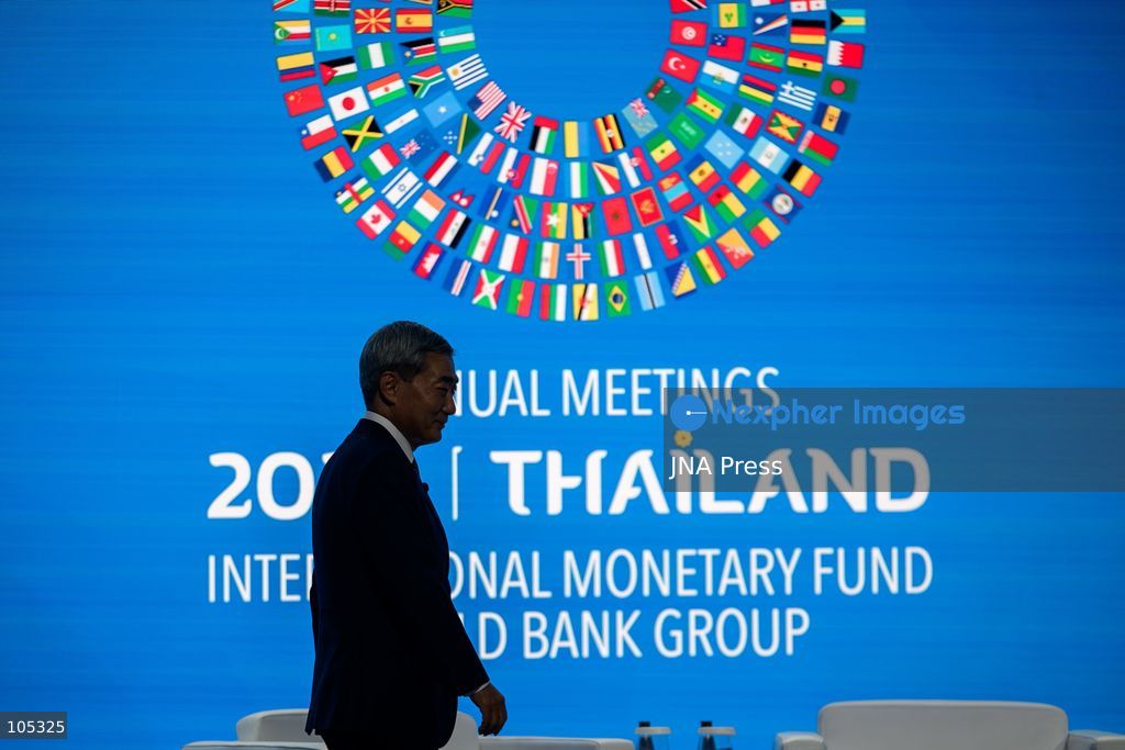 BANGKOK, THAILAND - OCTOBER 13, 2026: Bank of Korea Governor Hyun-Song Shin on the stage during “Governor Talks: Korea's Monetary Policy Challenges in the Context of the Combination of the AI Upcycle and Conflict in the Middle East” at the 2026 Annual Meetings of the International Monetary Fund (IMF) and the World Bank Group in Bangkok. The discussion examines Korea’s monetary policy challenges amid the global artificial intelligence upcycle and uncertainty stemming from the conflict in the Middle East. Photo by Watsawat Koktabtim / JNA Press. (Photo by Watsawat "James" Koktabtim/JNA Press via Nexpher Images)