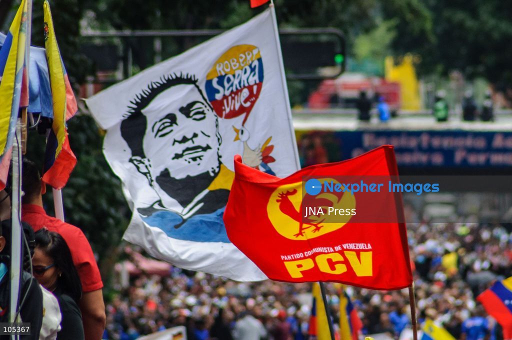 CARACAS, VENEZUELA, OCTOBER 13, 2026: Members and supporters of the United Socialist Party of Venezuela (PSUV) march from La Candelaria Square towards the Federal Legislative Palace in central Caracas. The mobilisation expresses support for Delcy Rodriguez and her government's dialogue initiatives, with participants calling for peace and an end to sanctions. Photo by Mario Flores / JNA Press. (Photo by Mario Flores/JNA Press via Nexpher Images)