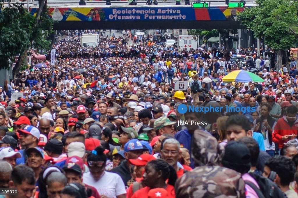 CARACAS, VENEZUELA, OCTOBER 13, 2026: Members and supporters of the United Socialist Party of Venezuela (PSUV) march from La Candelaria Square towards the Federal Legislative Palace in central Caracas. The mobilisation expresses support for Delcy Rodriguez and her government's dialogue initiatives, with participants calling for peace and an end to sanctions. Photo by Mario Flores / JNA Press. (Photo by Mario Flores/JNA Press via Nexpher Images)