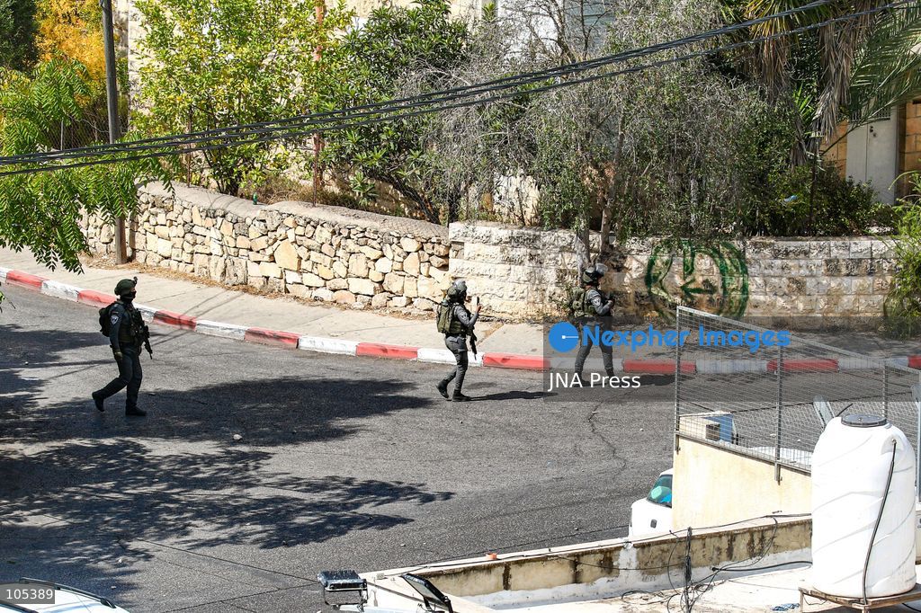 RAMALLAH, WEST BANK, PALESTINE, OCTOBER 13, 2026: Israeli forces conduct a raid in Ramallah in the occupied West Bank. The operation includes a raid on the offices of Addameer Prisoner Support and Human Rights Association. The Palestinian Ministry of Health reported two people wounded, including a 14-year-old boy wounded by Israeli gunfire, while several others were treated for tear gas inhalation. Photo by Salman Mohsen Alkhatib / JNA Press. (Photo by Salman Mohsen Alkhatib/JNA Press via Nexpher Images)