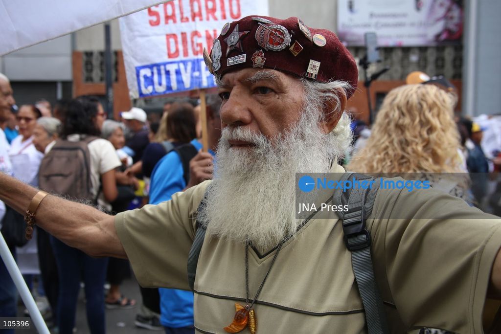 CARACAS, VENEZUELA, OCTOBER 13, 2026: Healthcare workers and teachers take part in a demonstration in central Caracas to demand higher wages and improved working conditions. The protest forms part of a joint mobilisation by unions representing health, education and university workers. Photo by Moises Quintero / JNA Press. (Photo by Moisés Quintero/JNA Press via Nexpher Images)